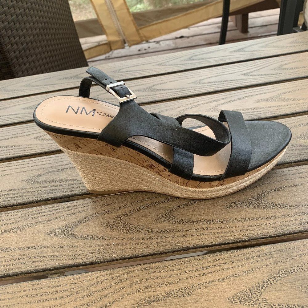 Neiman Marcus wedge espadrille
